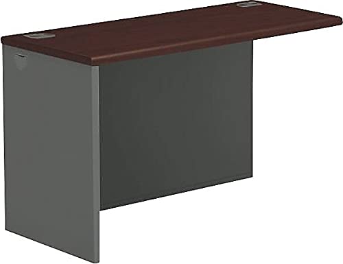 HON 38000 Series Left Return Shell, 60w x 24d x 29-1/2h, Mahogany/Charcoal