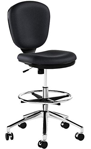 Safco Products Metro Extended Height Chair 3442BL, Ergonomic, Pneumatic Height Adjustable, Heavily Padded