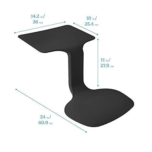 ECR4Kids The Surf Portable Lap Desk, Kids Floor Desk, Flexible Seating for Schools, Classrooms and Homeschool, One-Piece Writing Table, Alternative Seating, 10-Pack - Black