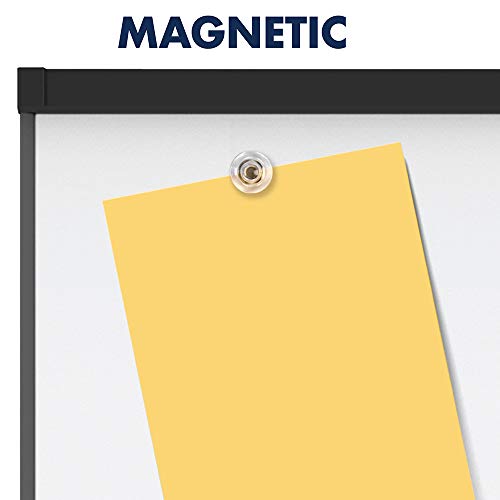Quartet Easel, Magnetic Whiteboard, 4' x 3', Reversible, Mobile, Flipchart Holder, Prestige 2, Black Frame (ECM43P2)