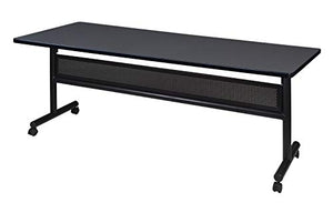 Regency Kee Flip Top Mobile Training Table, 72 x 30 inch, Grey