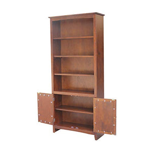 IC International Concepts Shaker Bookcase - 72" H, Espresso