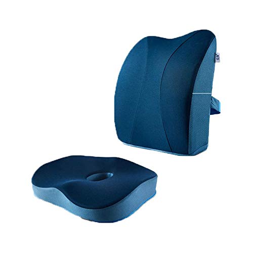 XIXIDIAN Memory Foam Seat Cushion for Back Pain Relief - Washable Cover