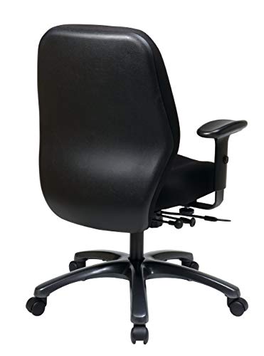 Office Star High Intensity Use Ergonomic Chair with 2-To-1 Synchro Tilt, Black