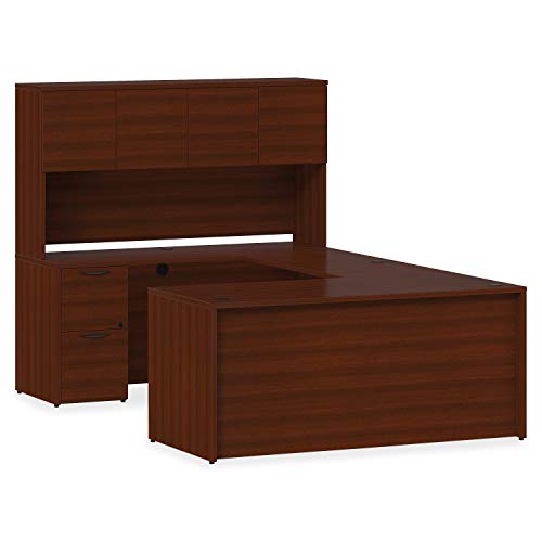 Lorell Mahogany Left Return Desk 48"x24"x29