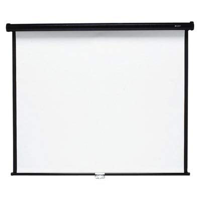 Quartet 670S Wall or Ceiling Projection Screen, 70 x 70, White Matte, Black Matte Casing