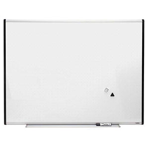 Lorell Magnetic Dry-Erase Board with Grid Lines, 4 by 3-Feet, Silver/Ebony
