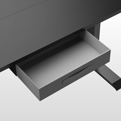 Electric Height Adjustable Standing Desk, 48 x 24 Inch Stand Up Desk Workstation with Desktop (03, Black)