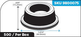 Isolate It! Clear Round Vibration Isolating Wall Stop Door Stop Bumpers - 500 Pack