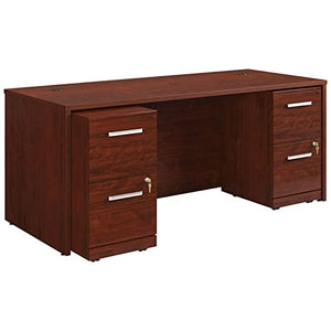 Home Square 2-Piece Set: 72" x 30" Desk & 2-Drawers Mobile File Cabinet