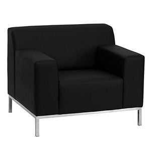 Flash Furniture HERCULES Definity Series Reception Set in Black LeatherSoft