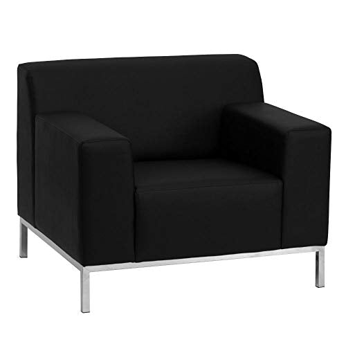 Flash Furniture HERCULES Definity Series Reception Set in Black LeatherSoft