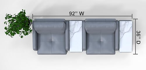 BREAKtime Reception Lounge Chairs Set with Charging Tables - Model 8131, 4pc, Graphite Gray Leather