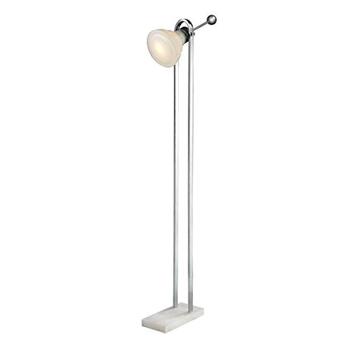 Diamond Lighting D2615 Floor lamp, 8" x 16" x 61", Polished Nickel, White
