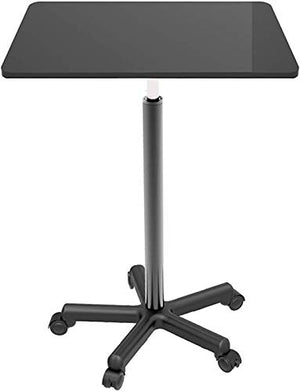 None Machinery Parts Mobile Height Adjustable Laptop Stand Desk Rolling Cart -L (Color: Heighten)