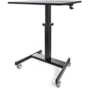 StarTech.com Mobile Standing Desk - Portable Sit Stand Ergonomic Height Adjustable Cart on Wheels
