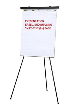 Pack of 10-Lightweight Aluminum Flip-Chart Presentation Easel, Black (10 Pack)