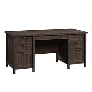Sauder 422976 Costa Executive Desk, Coffee Oak Finish
