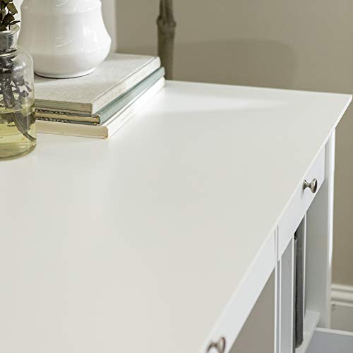Walker Edison Modern Wood Computer Writing Desk Storage File Drawer Office, 48 Inch, White