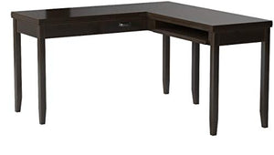 Martin Furniture Tribeca Loft L-Shaped Writing Desk, Black