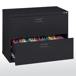 400 Series 2-Drawer File Cabinet Size / Finish: 27" H x 30" W x 18" D / Black