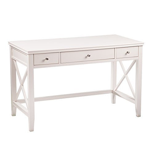 Furniture HotSpot - White Writing Desk - Farmhouse Style - 48" W x 24" D x 30.75" H