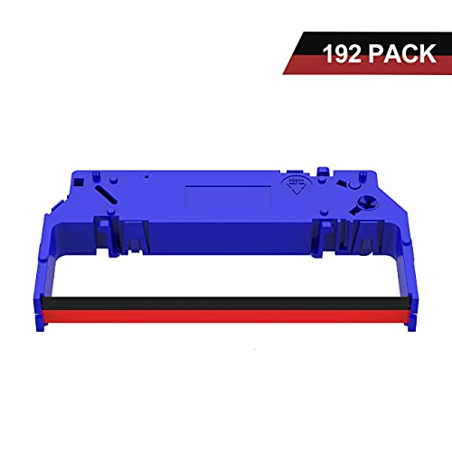 Bigger 192-Pack Compatible Ribbon Replacement for SP700 Printer Ribbon B/R Replacement for Star SP-700BR, RC-700BR, SP-712, SP-742 Ink Ribbon (Black and Red)