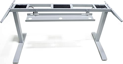 ApexDesk Elite Pro Series Electric Height Adjustable Standing Desk, 71", Grey Top/White Frame