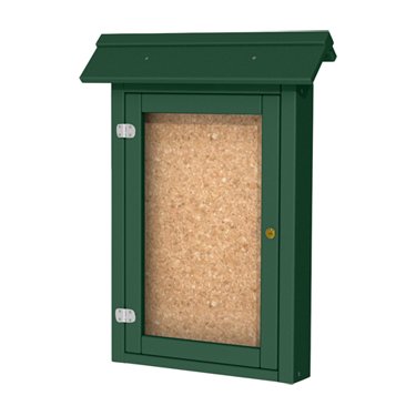 Small Vertical Wall Mounted Message Board - Evergreen