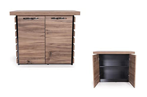 Casa Mare 87" Wood Office Furniture Set of 4pcs | Executive Desk, Cabinet, File Cabinet, Coffee Table