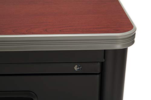 OFM Mesa Series Steel Teacher's Desk with Laminate Top, 3-Drawer Single Pedestal, in Cherry (66348-CHY)