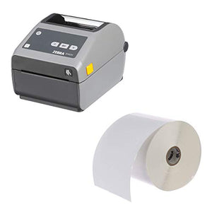 Zebra ZD620 Direct Thermal Printer Plus 4 x 6 in Z-Perform 2000D Permanent Adhesive Labels Print Width of 4 in Ethernet Serial USB Connectivity
