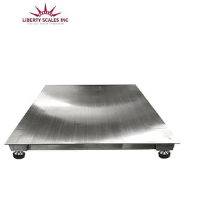 Liberty Scales NTEP Certified Washdown Floor Scale | Stainless Steel Indicator | 24" x 24" | 2500 lbs x 0.5 lb