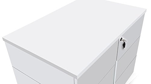 Hayes Modern 2 Door Storage Cabinet with Glass Doors - White
