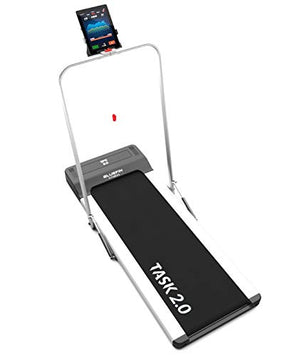 Bluefin Fitness TASK 2.0 2-in-1 Folding Under Desk Treadmill | Home Gym Office Walkpad | 4.97mi/h | Joint Protection Tech | Smartphone App | Bluetooth Speaker | Compact Walking / Running Machine