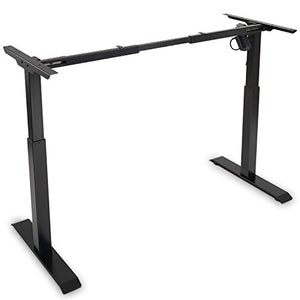 Electric Stand up Desk Frame - FEZIBO Single Motor Height Adjustable Sit Stand Standing Desk Base Workstation Black (Frame Only)