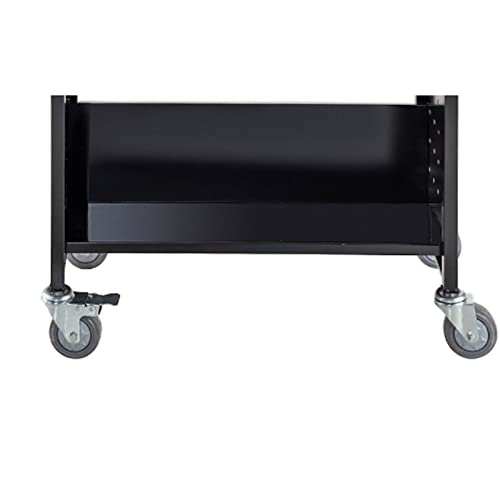 Pot and Pan Organizer Book Cart Library Cart with V-Shaped Sloped Shelves - Black Rolling Book Truck White
