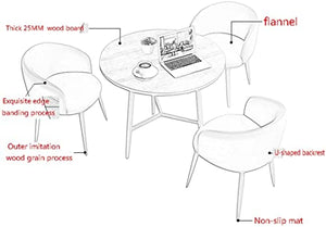 UsmAsk Conference Reception Room Furniture Set with Nordic Modern Table, Chairs (Yellow/Gray)