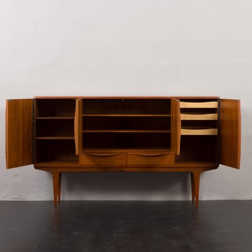 Lschool Johannes Andersen Teak Credenza Highboard, Denmark 1960s