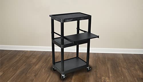 Luxor Heavy-Duty AV Cart - 3 Shelves Pullout (LT45-B)