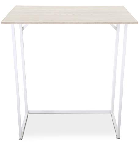 Joy Folding Standing Desk by Stand Steady | Compact Stand Up Desk for Home Office | Space-Saving Foldable Workstation with Modern Wood Print | Easy Assembly (Maple / 35 in x 23 in)