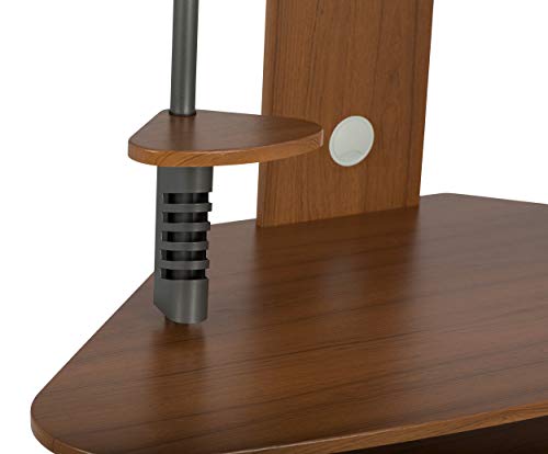 Calico Designs Arch Tower Corner Computer Tower Multipurpose Home Office Computer Writing Desk - Pewter / Teak,