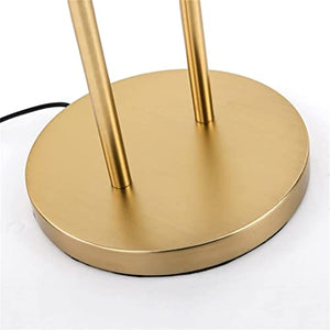 EESHHA Modern Gold Metal Floor Lamp with Frosted Glass Lampshade