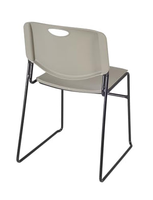 Romig Zeng Ultra Compact Metal Frame Armless Stackable Chair (8 Pack) - Grey