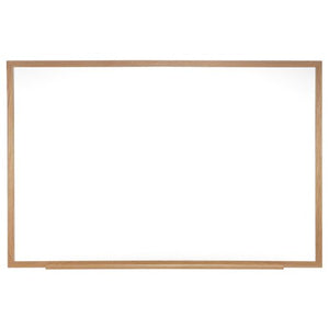 Ghent 4.5" x 5.5" Wood Frame Painted Steel Magnetic Whiteboard, 1 Marker, 1 Eraser (M3W-45-4)