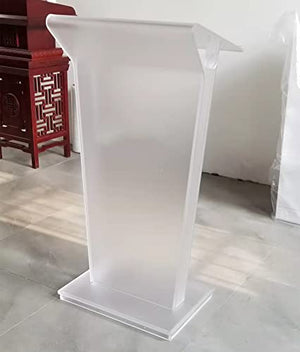 Generic Acrylic Lectern Podium Stand - Frosted Transparent Design