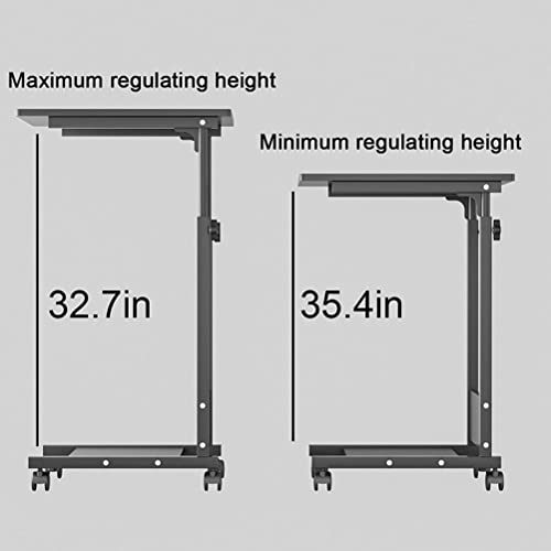 NeziH Mobile Rolling Laptop Standing Desk Height Adjustable Stand Overbed Table