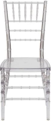 Flash Furniture Elegance Crystal Resin Stacking Chiavari Chair, Ice, 10 Pack