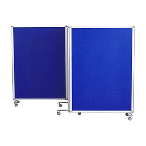 ECR4Kids Mobile Flannel Felt Room Divider and Partition, Double-Sided, Rolling Caster Wheels, Lesson Board, Mobile Wall for Classrooms and Offices, Collapses for Easy Storage, 3-Panel