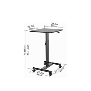 WPHPS Black Office Computer Desk, Folding Laptop Shelf Table Can Be Raised and Lowered